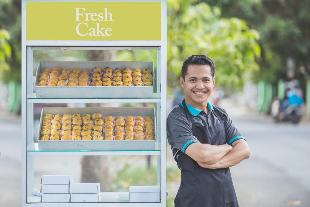 Small Business Owner and His Food Stall